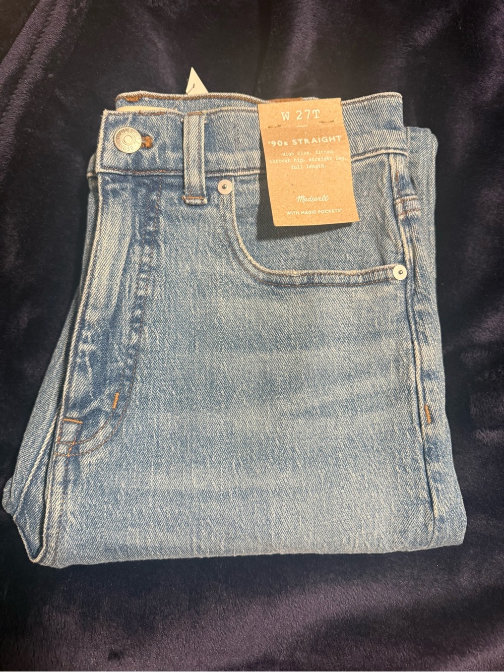 NWT Madewell 90’s Straight Leg Jeans